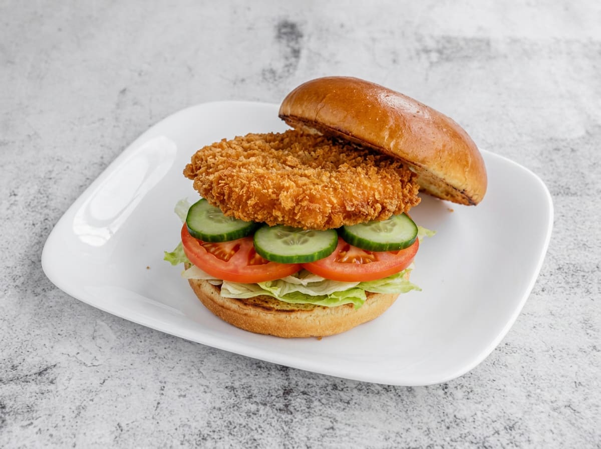 Crispy chicken burger